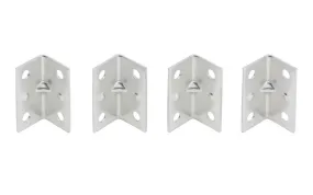 1-1/2" x 3/4" Zinc-Plated Corner Braces - 4 Pack