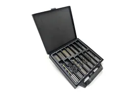 100 Piece Mixed Drill Bit Set, HSS Twist, HCS Brad Point