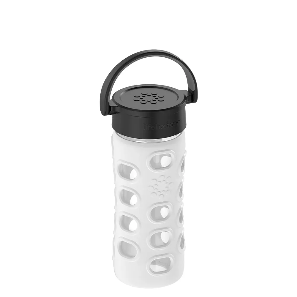 12oz Glass Water Bottle with Silicone Sleeve and Classic Cap