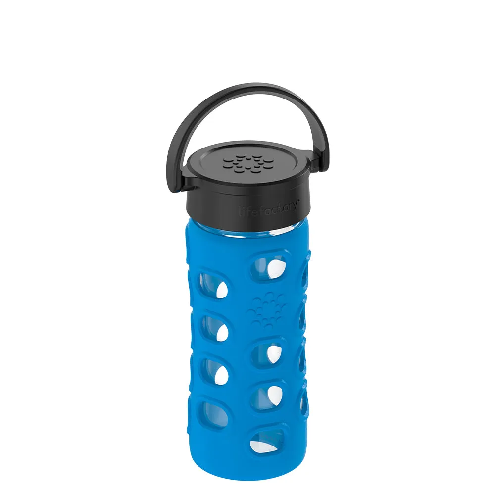 12oz Glass Water Bottle with Silicone Sleeve and Classic Cap