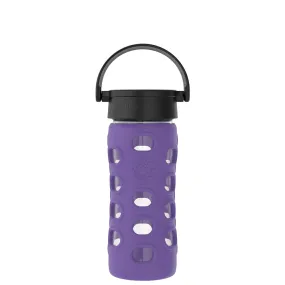 12oz Glass Water Bottle with Silicone Sleeve and Classic Cap