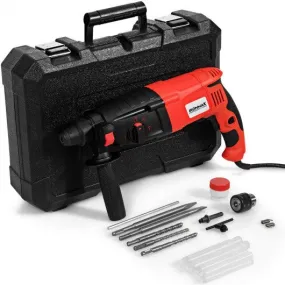 1/2" Electric Rotary Hammer Drill with Bits & Case