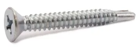 14-14 x 3 Phillips Flat Self Drill Screw Zinc Plated