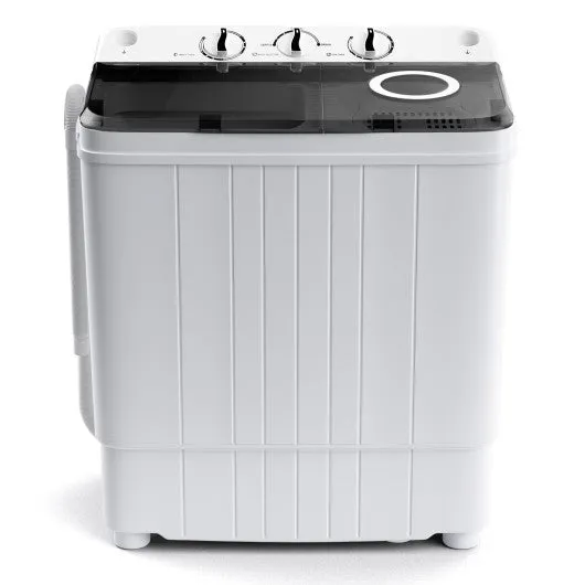 17.6 lbs Portable Washing Machine with Drain Pump-Black