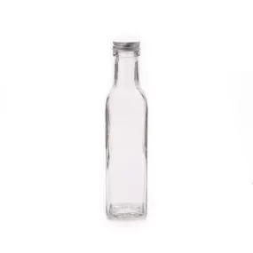 1L Glass Bottle with Black Lid Starlight Flint