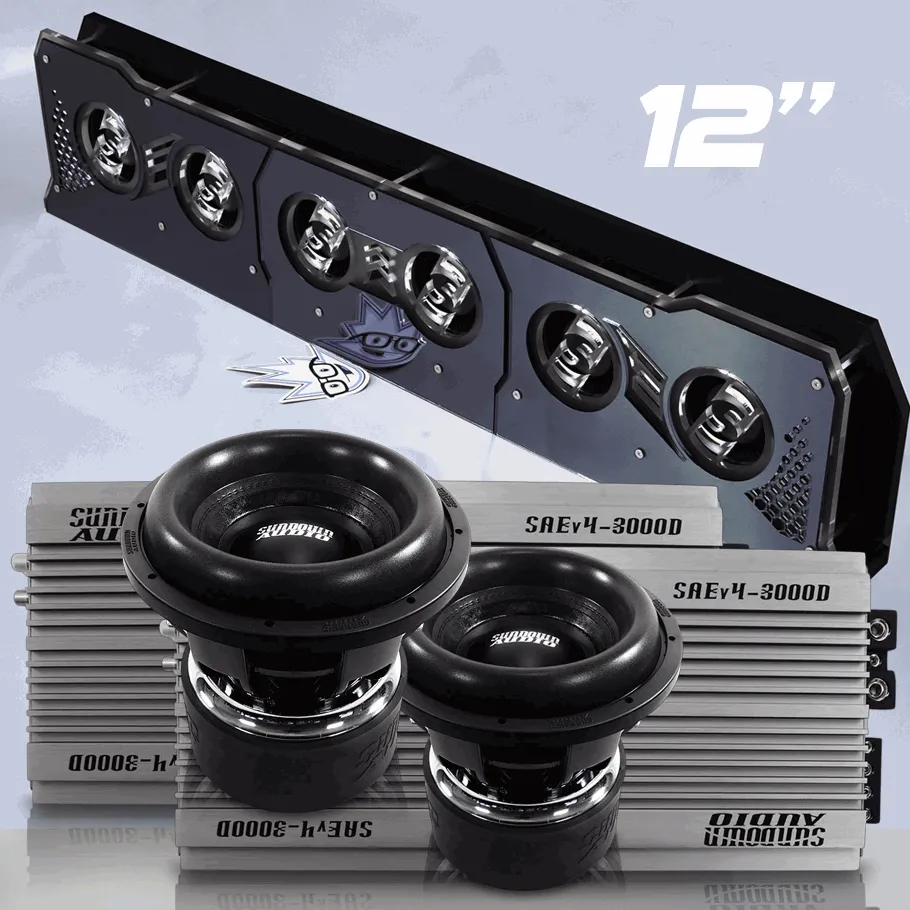 2x Sundown Audio SAEv4-3000.1D   2x Z-Series ZV6 12" D2   FREE Reflective BIG FAT Fannie