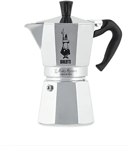 6 Cup Bialetti Moka Espress Iconic Stovetop Espresso Maker Makes Real Italian Coffee