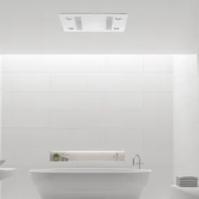 600m³/h Martec Linear 3 in 1 Bathroom Heater Exhaust Fan and LED Light in Silver or White