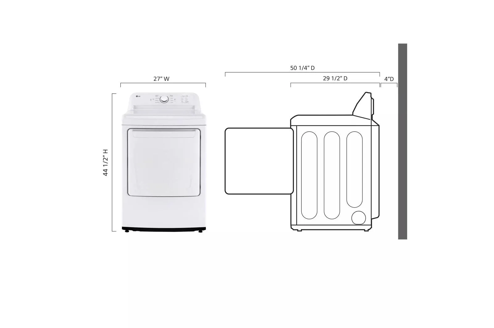 7.3 cu. ft. Rear Control Gas Energy Star Dryer with Sensor Dry - (DLG6101W)