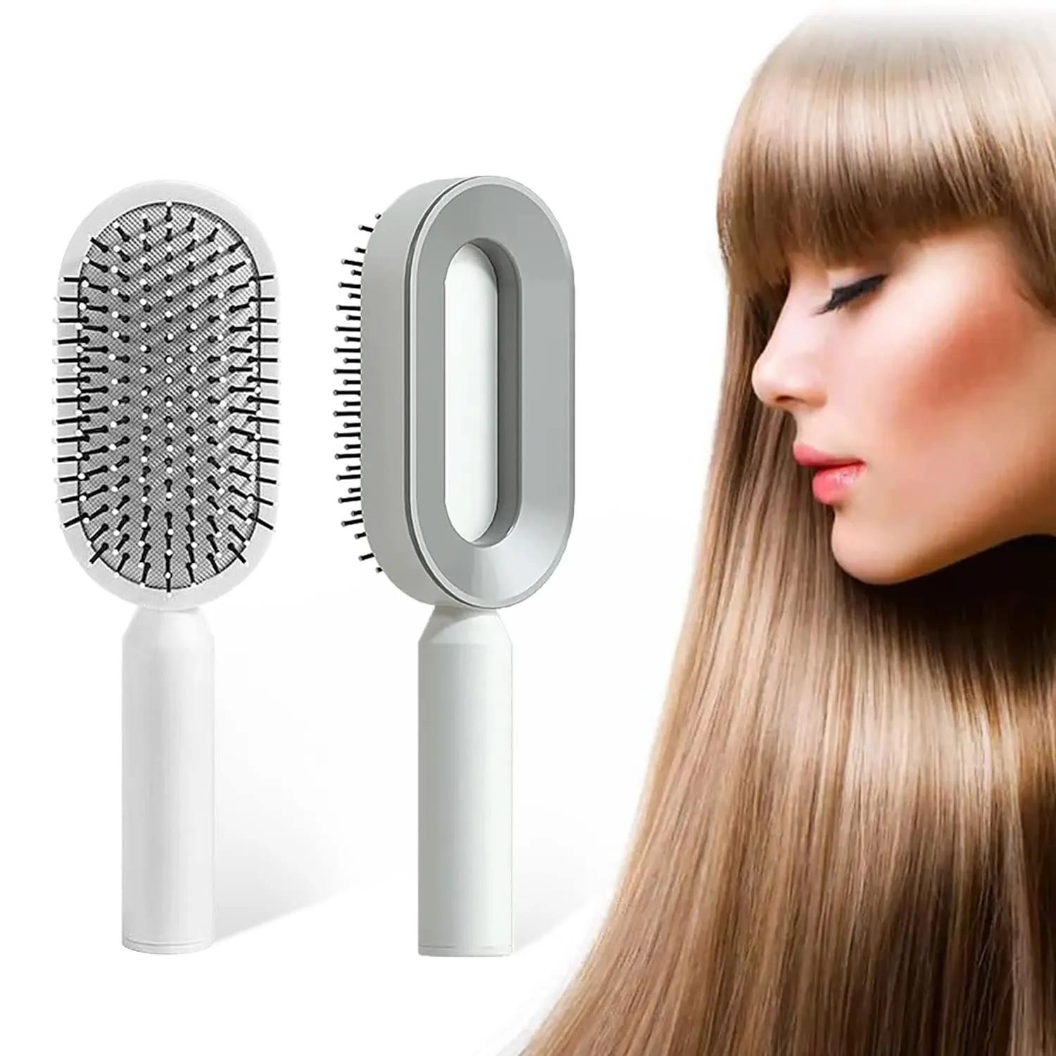 8324 Women Hair Brush, Durable Massage Comb Hairbrush for Scalp Massage and Custom Bristles - Lightweight Air Cushion Massage Brush for Scalp Massage