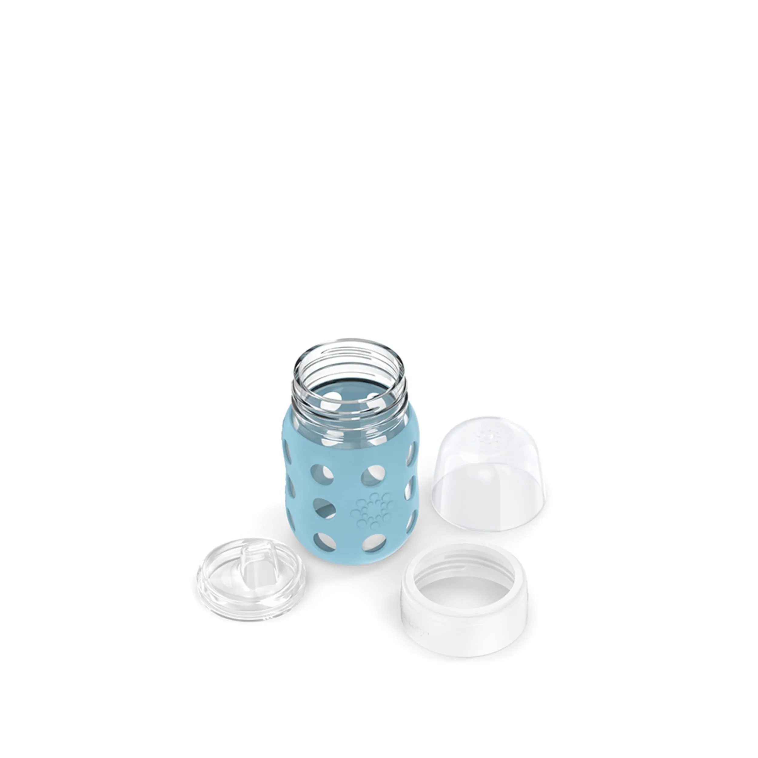 8oz Glass Baby Bottle Sippy Spout