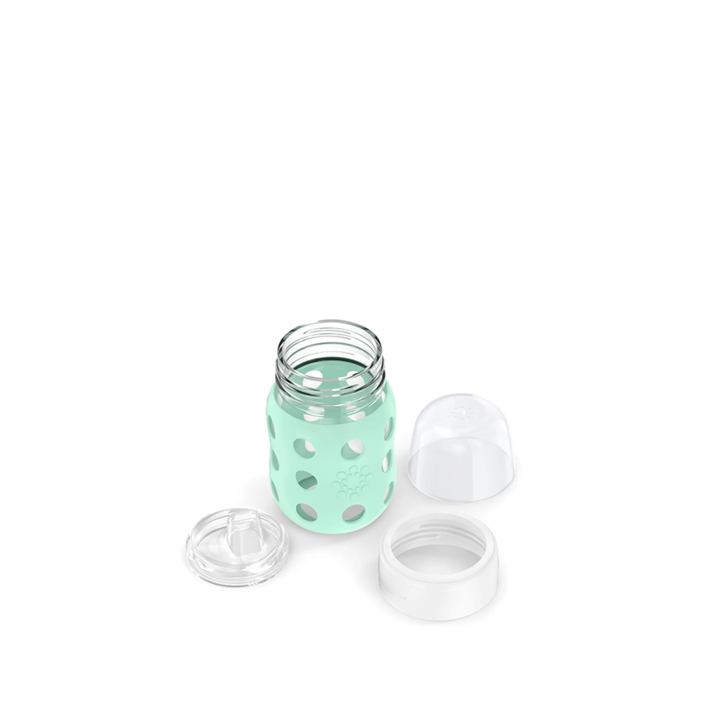 8oz Glass Baby Bottle Sippy Spout