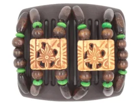 African Butterfly Chameleon Hair Comb - Dupla Brown 49