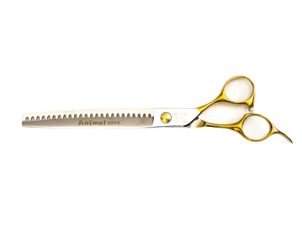 Animal House Prof. Series 8" Single Sided 24 Tooth Thinning/Blender Shear - CHROME (WH)