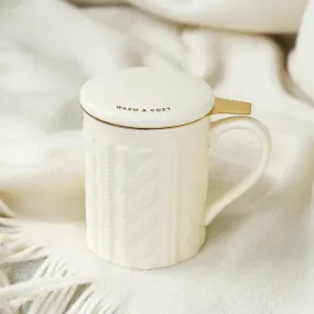 Annette™ Knit Ceramic Tea Mug & Infuser by Pinky Up®