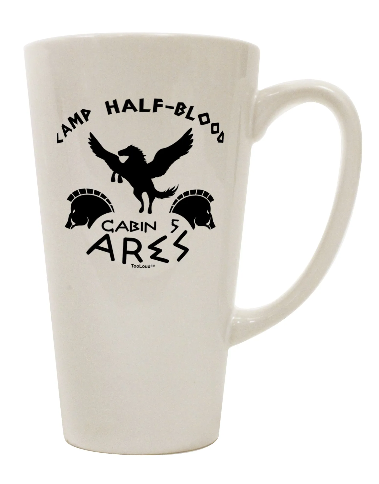 Ares-inspired Conical Latte Coffee Mug - Crafted for Camp Half Blood Cabin 5 Enthusiasts by a Drinkware Expert - TooLoud