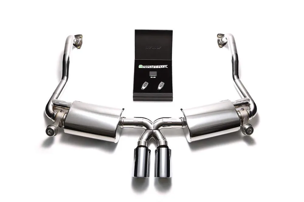 ARMYTRIX Stainless Steel Valvetronic Exhaust System Dual Chrome Silver Tips Porsche 987.2 Boxster | Cayman PDK 2009-2012