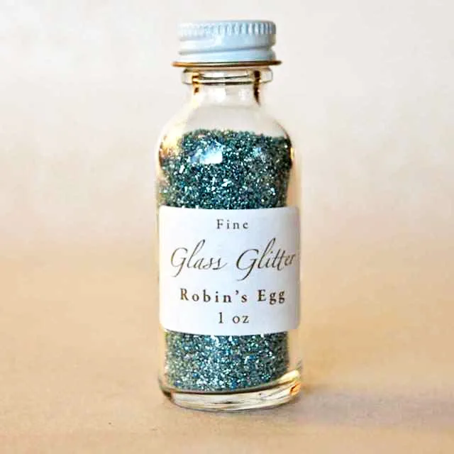 Authentic German Glass Glitter- Robin's Egg