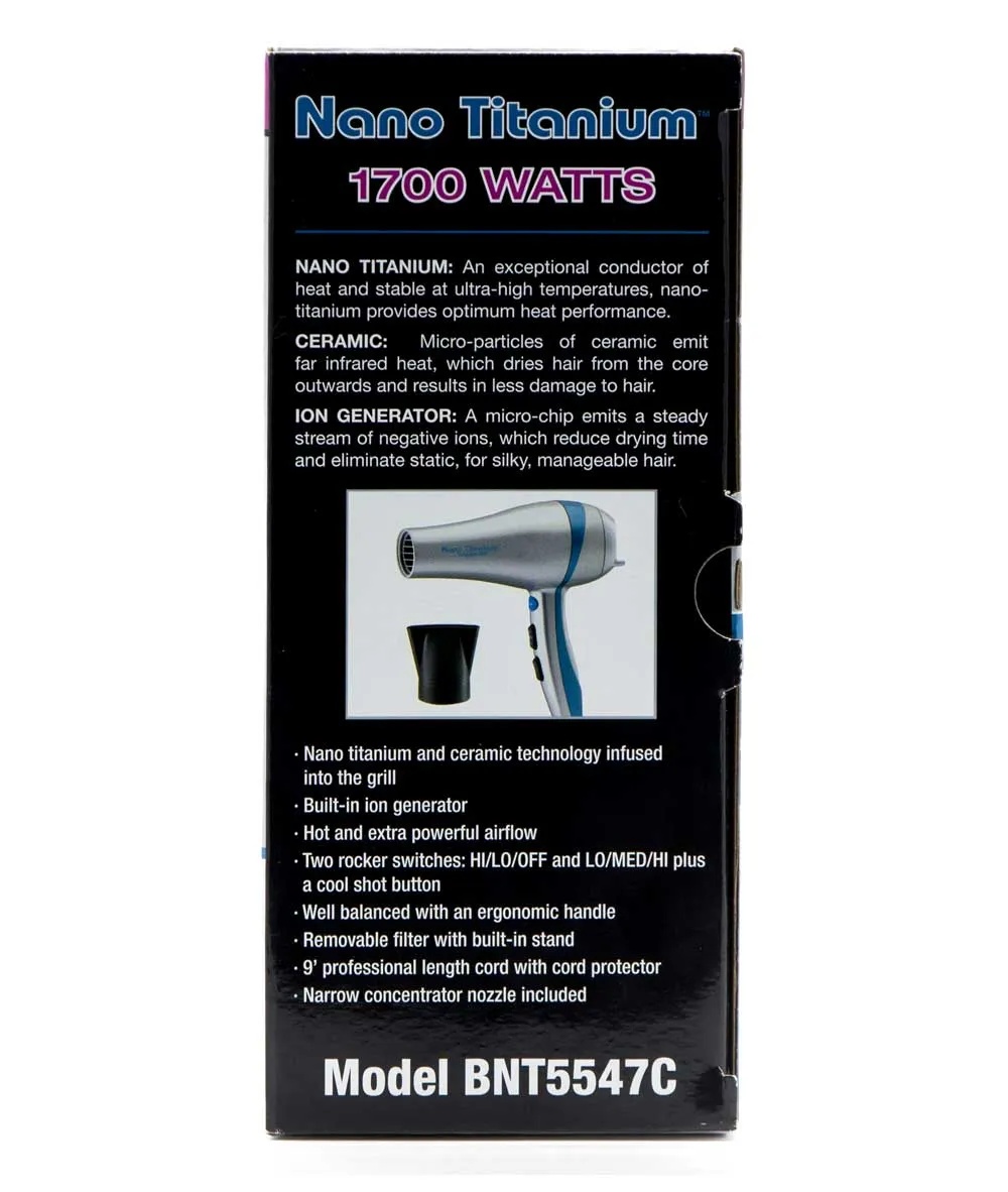 Babyliss Pro Nano Titanium 1700W Dryer #Bnt5547C