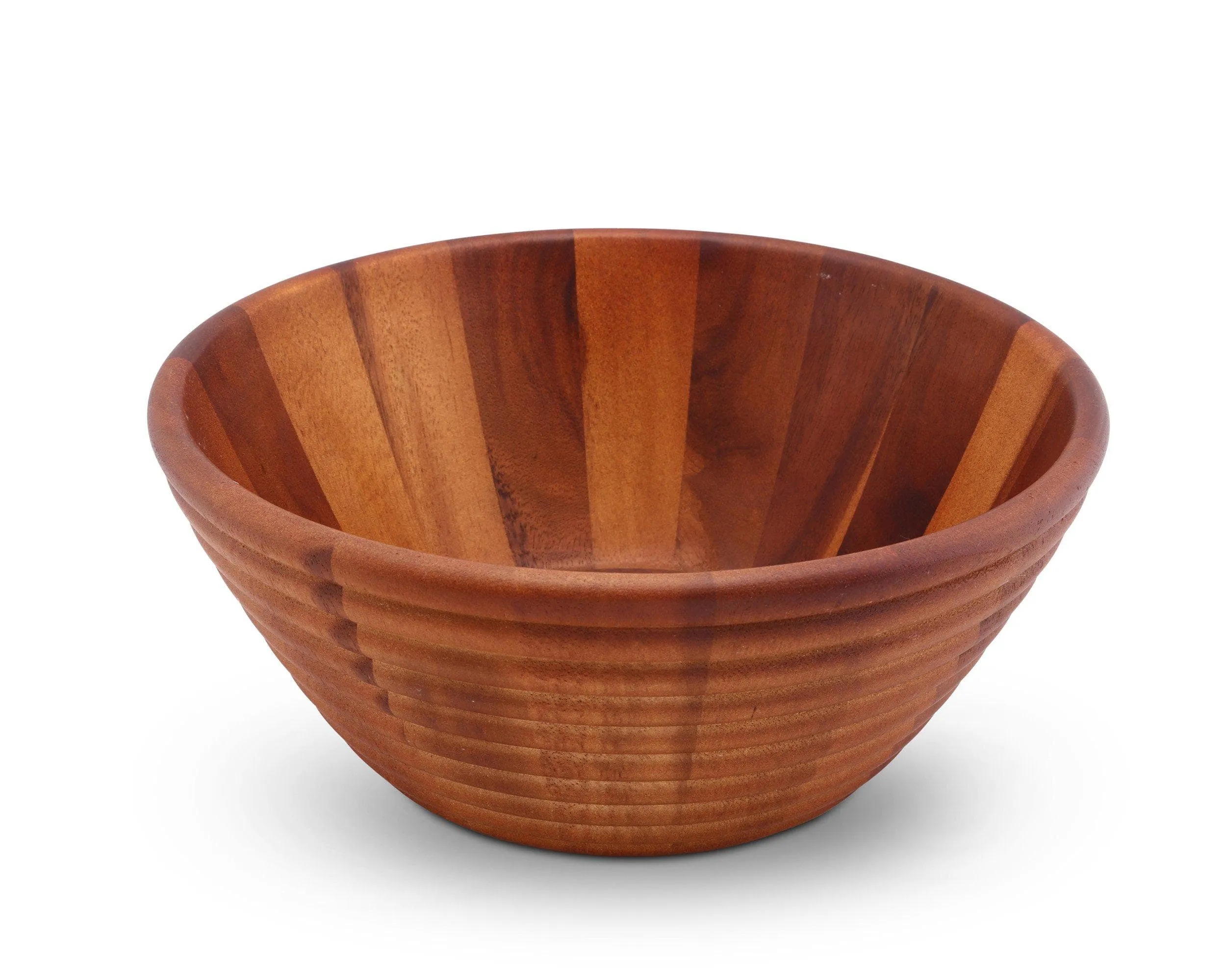 Bee Hive Style Wooden Acacia Salad Bowl Large