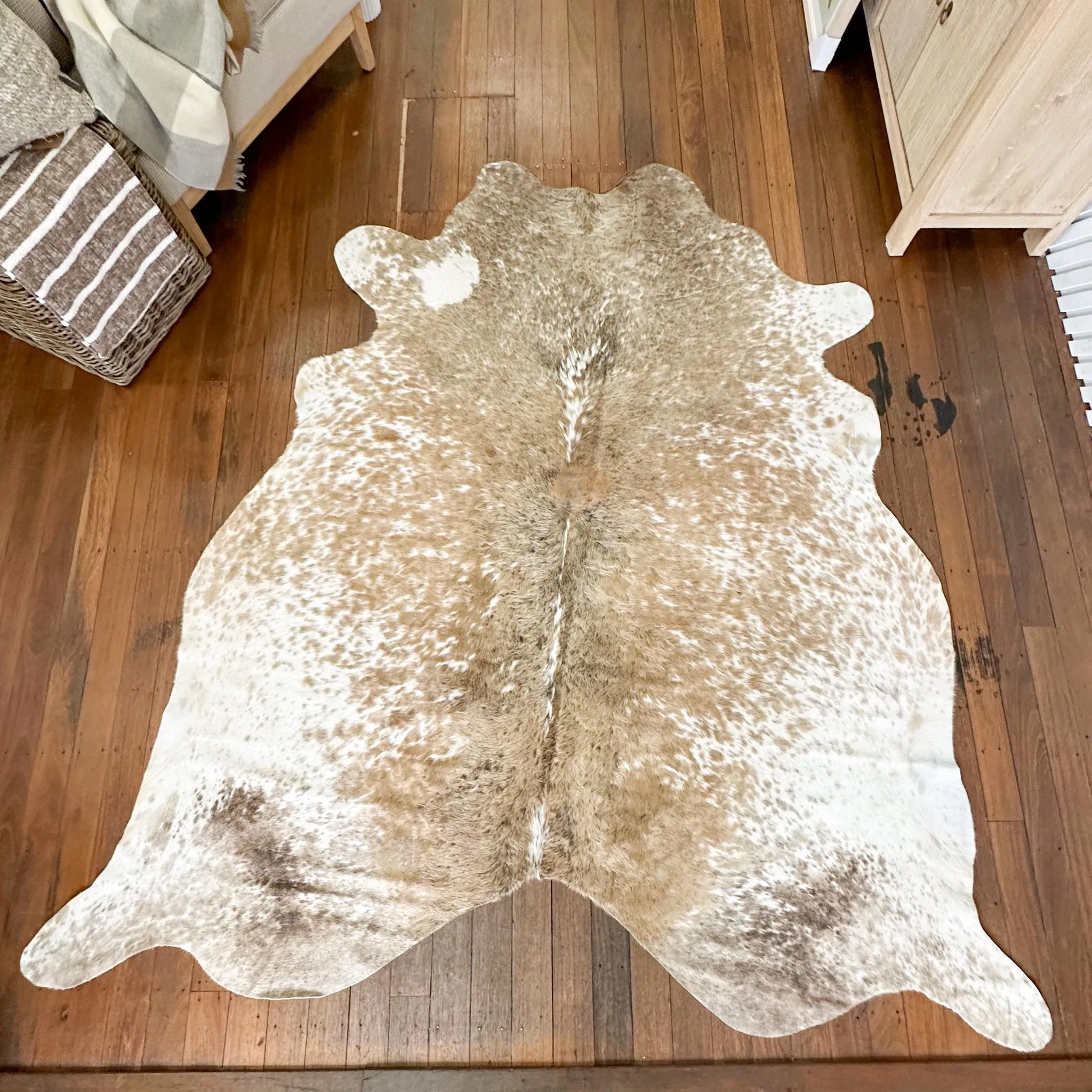 Beige White Cowhide 4 | Floor Rug