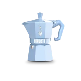 Bialetti Moka Exclusive 3 Cup Stovetop Espresso Maker, Light Blue