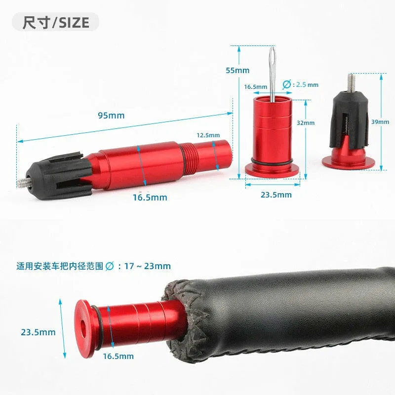 Bicycle Repaire Tires Bar End Hidden Tool Components Integrated Bicycle Tubeless Tire Fast Repair Kit for MTB and Road Bike