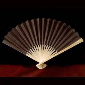 BLOWOUT 9" Brown Paper Hand Fans for Weddings (10 PACK)