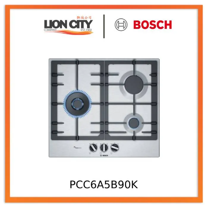 Bosch PCC6A5B90K 6 Gas hob 60 cm Stainless steel