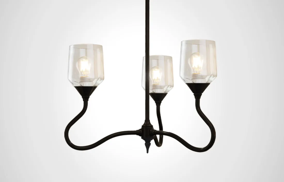 Bottle Glass Trumpetvine Chandelier