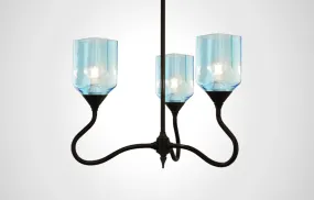 Bottle Glass Trumpetvine Chandelier