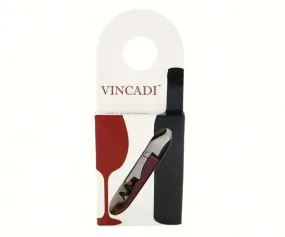 Bottleneck Gift Tag with Corkscrew - Wine and Glass