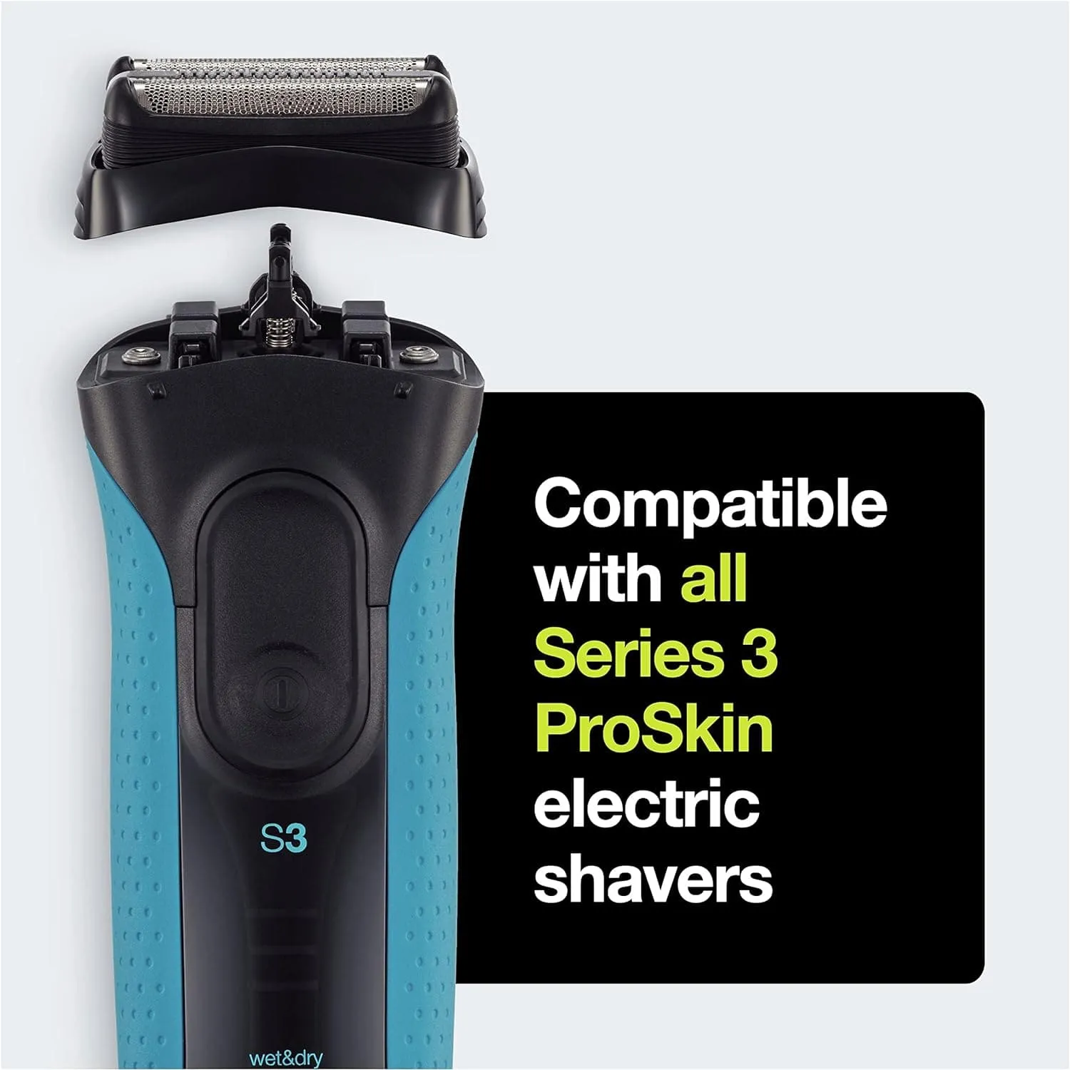 Braun Series 3 Electric Shaver Replacement Head, 32B - Black, Compatible with ProSkin Shavers