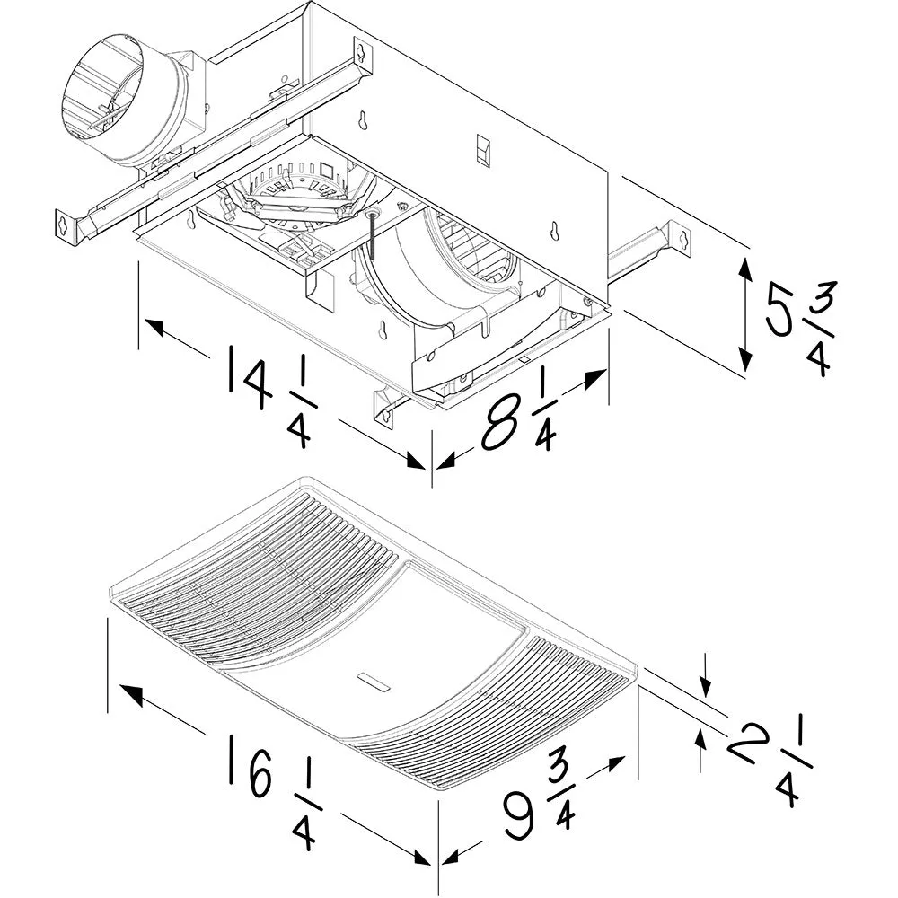 Broan  BHF80 PowerHeat™ 80 CFM Heater Exhaust Fan