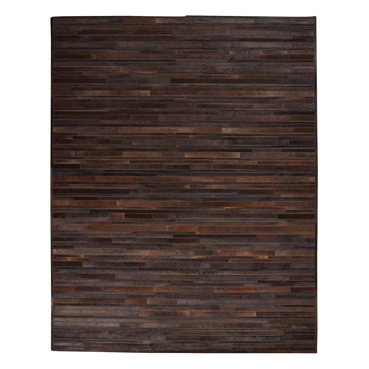 Brown Modern H&woven Hide Rug - 5'6" x 7'5"