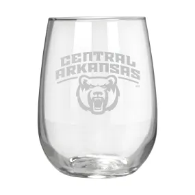 Central Arkansas Bears 17 oz. Stemless Wine Glass