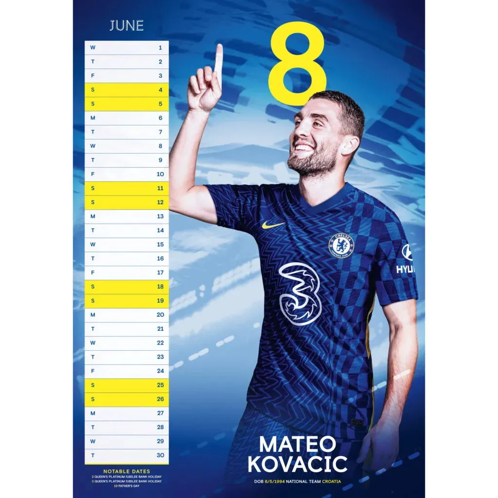 Chelsea 2022 Official Calendar