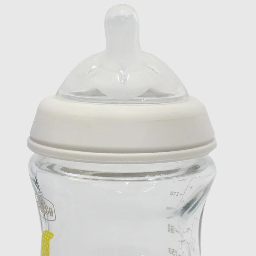 Chicco Natural Feeling Glass Bottle 250ml (0  Months)