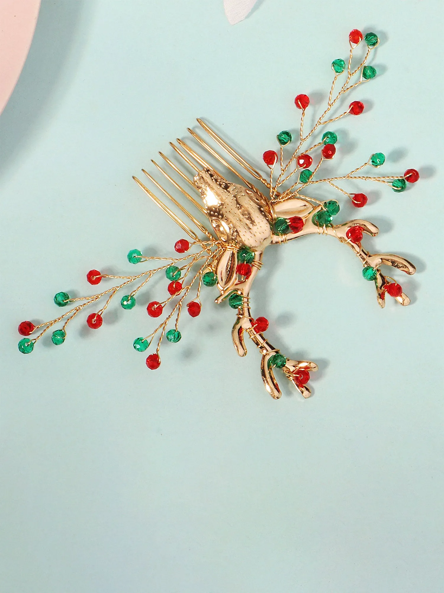 Christmas Hair Accessories Rhinestone Hair Combs