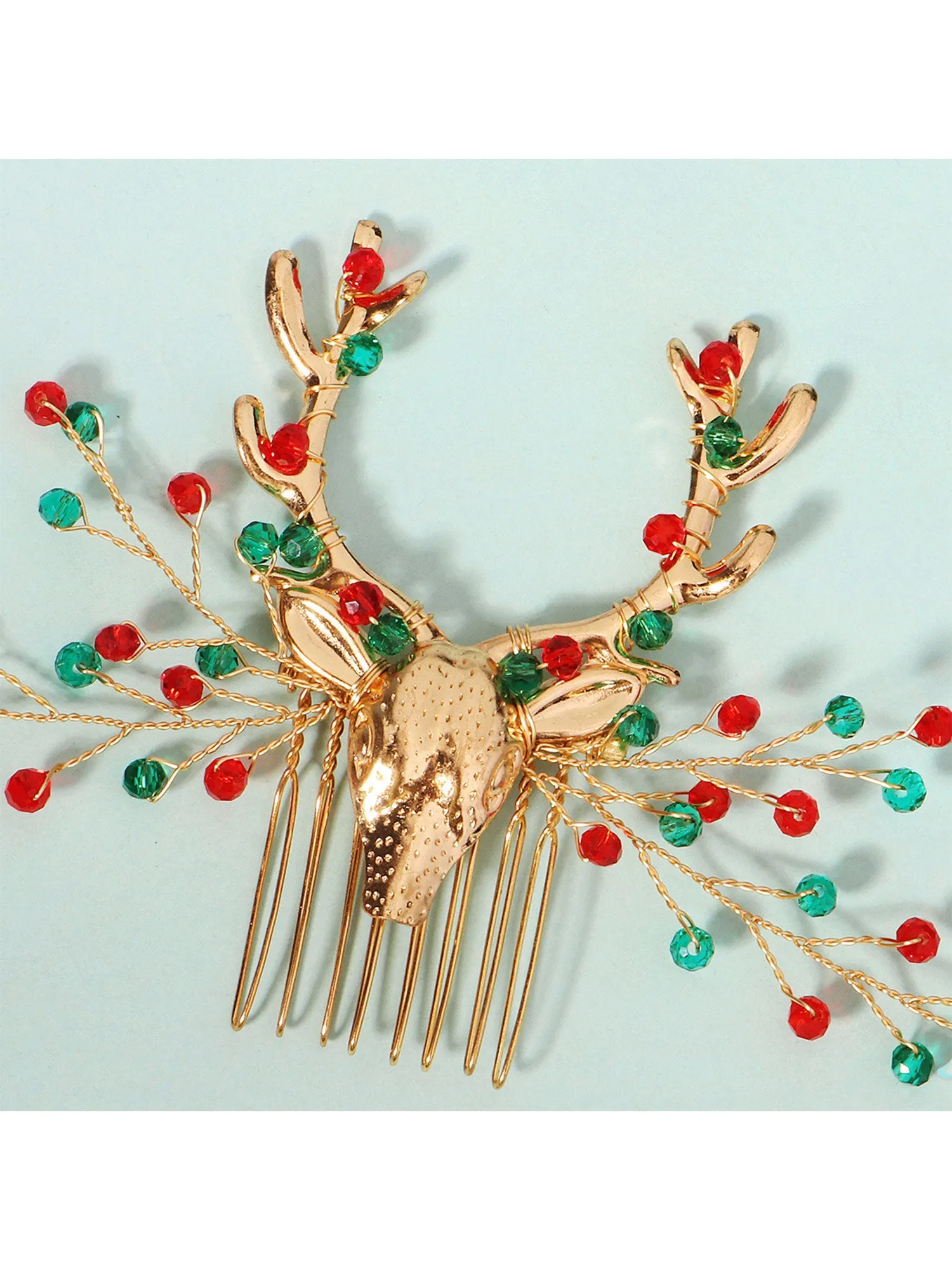 Christmas Hair Accessories Rhinestone Hair Combs