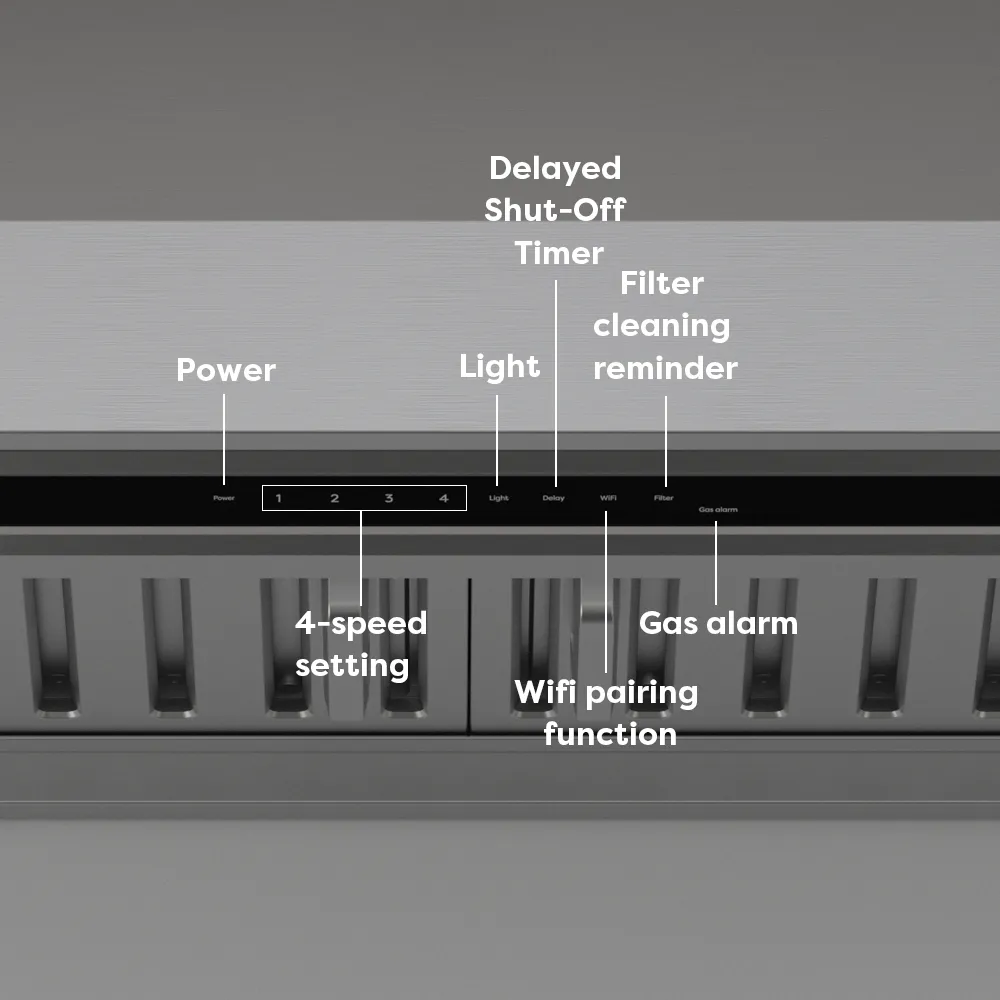 CIARRA Professional Series 36 inch Under Cabinet Range Hood with 4-Speed Levels and Smart Control | CAS36928A-OW