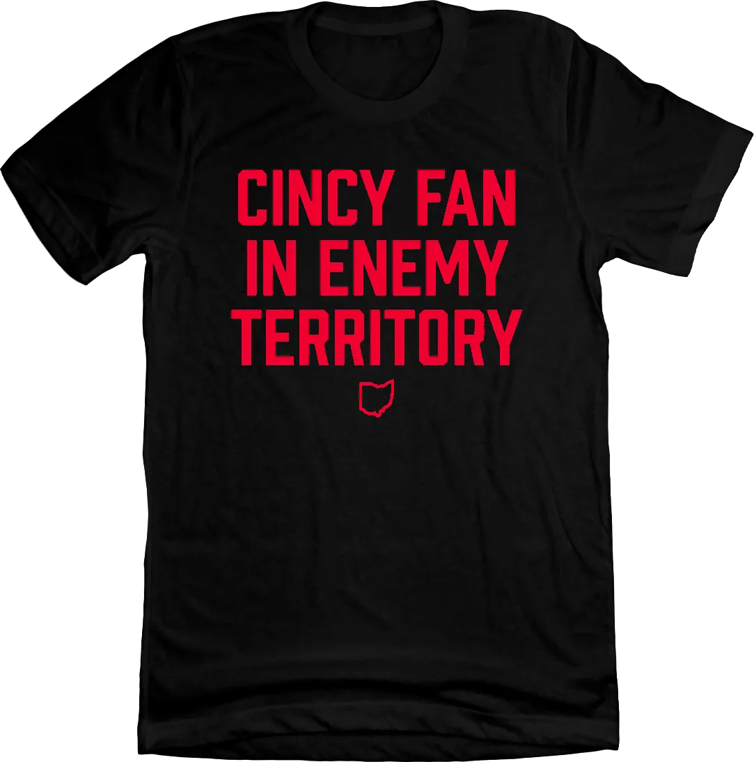 Cincy Fan in Enemy Territory Black with Red Ink