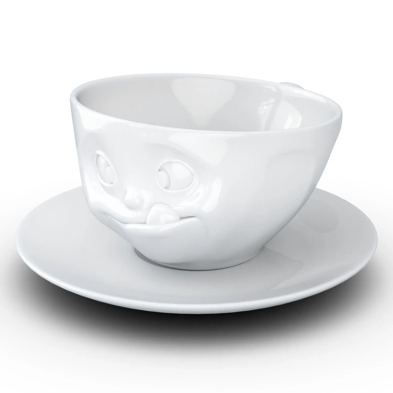 Coffee Cup with Saucer, Tasty Face