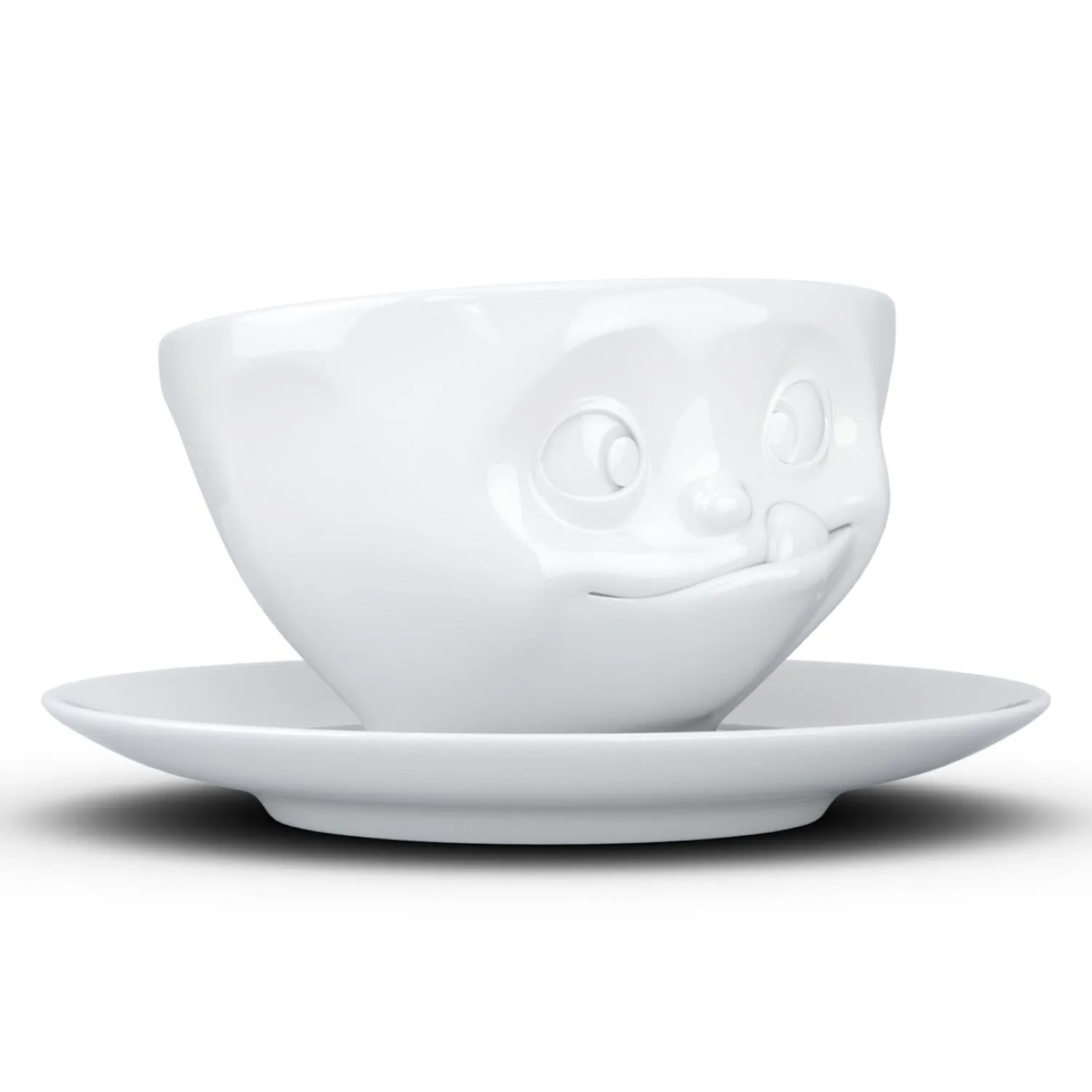 Coffee Cup with Saucer, Tasty Face