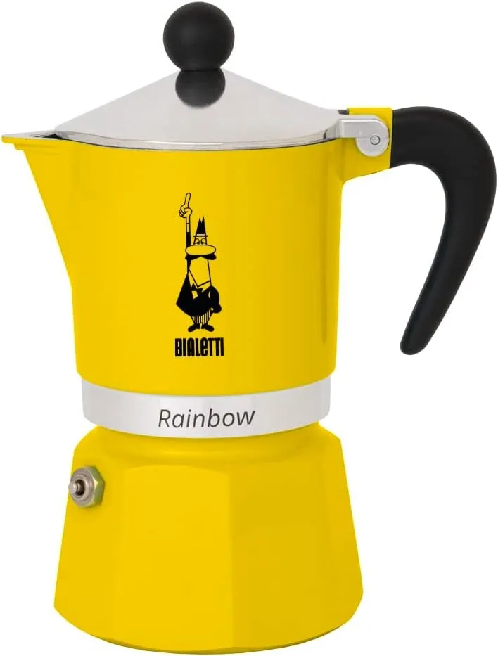 Coffee Maker Bialetti Rainbow 6Tz 300 Ml Yellow