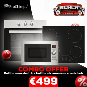 Combo Offer Built-In Oven   Built-In Microwave Oven   Ceramic Hob 4 Burners