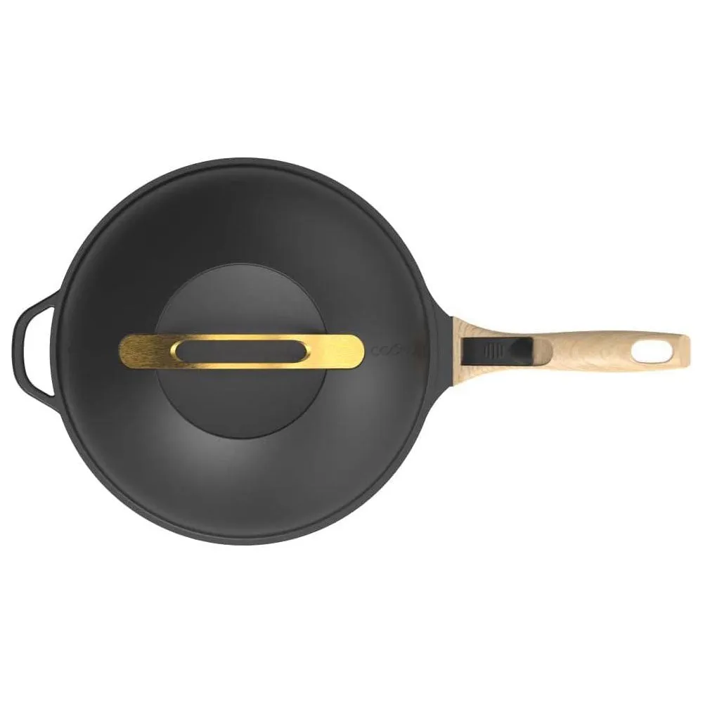 COOKUT La Favolosa Padella Casseruola Tegame 2 Manici 8 in 1 24cm Metallo Meteora Nero