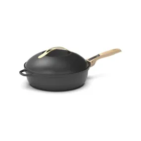 COOKUT La Favolosa Padella Casseruola Tegame 2 Manici 8 in 1 24cm Metallo Meteora Nero