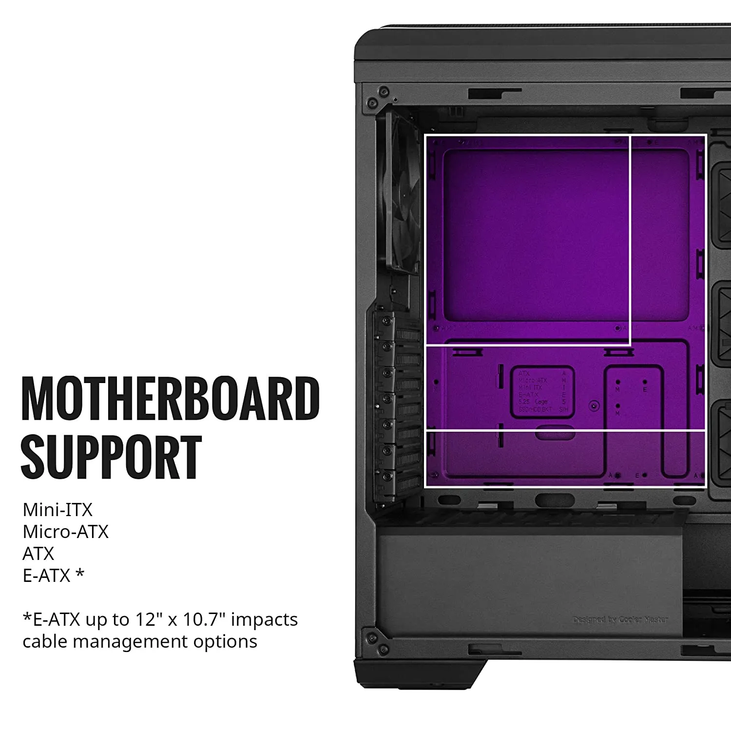 Cooler PC Case Master MasterBox CM694 With Tempered Glass Side Panel Mid Tower EATX Computer Cabinet Mesh Front Modular HDD Cages with 3 120mm Fans MCB-CM694-KG5N-S00