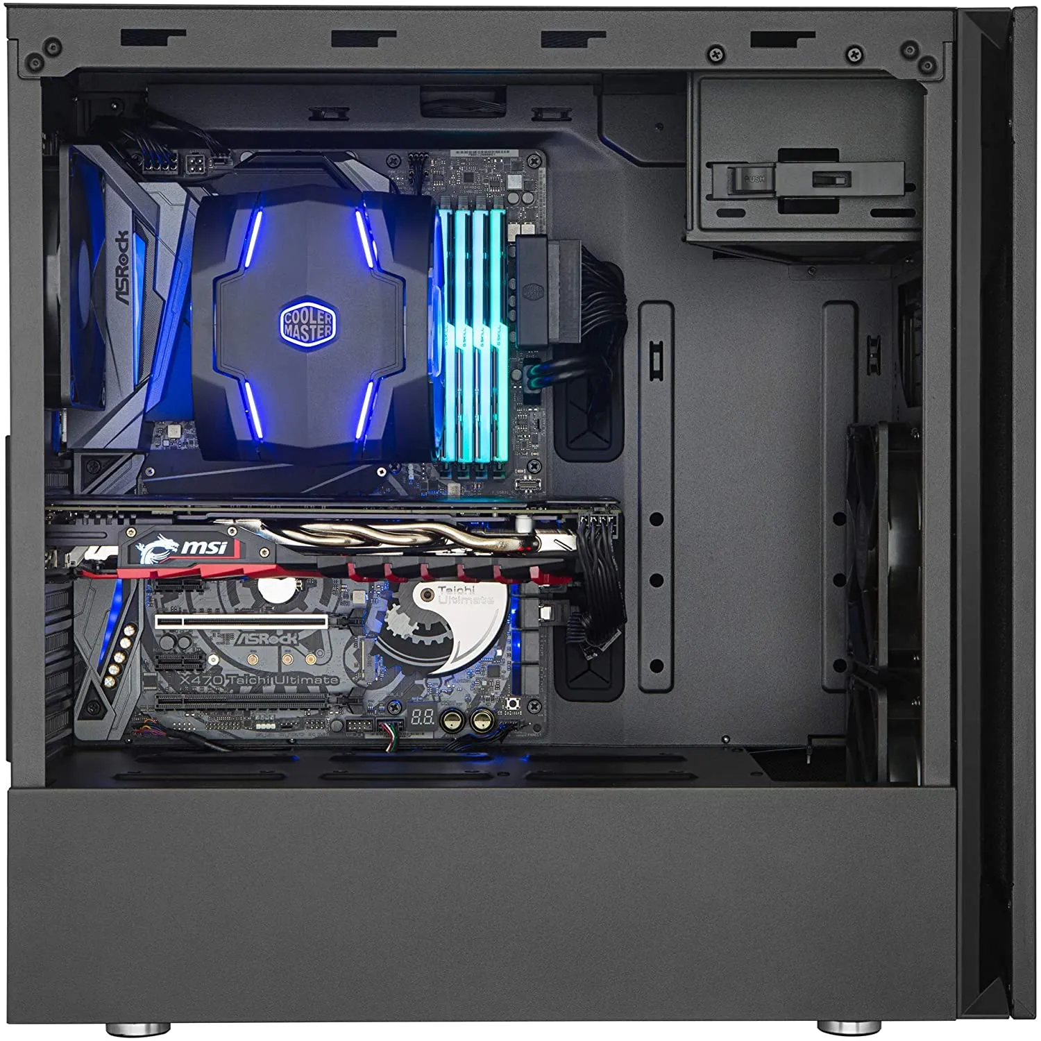 Cooler PC Case Master Silencio S600 ATX Mid-Tower, Sound-Dampened Steel Side Panel, Reversible Front Panel, SD Card Reader, and 2x 120mm PWM Silencio FP Fans